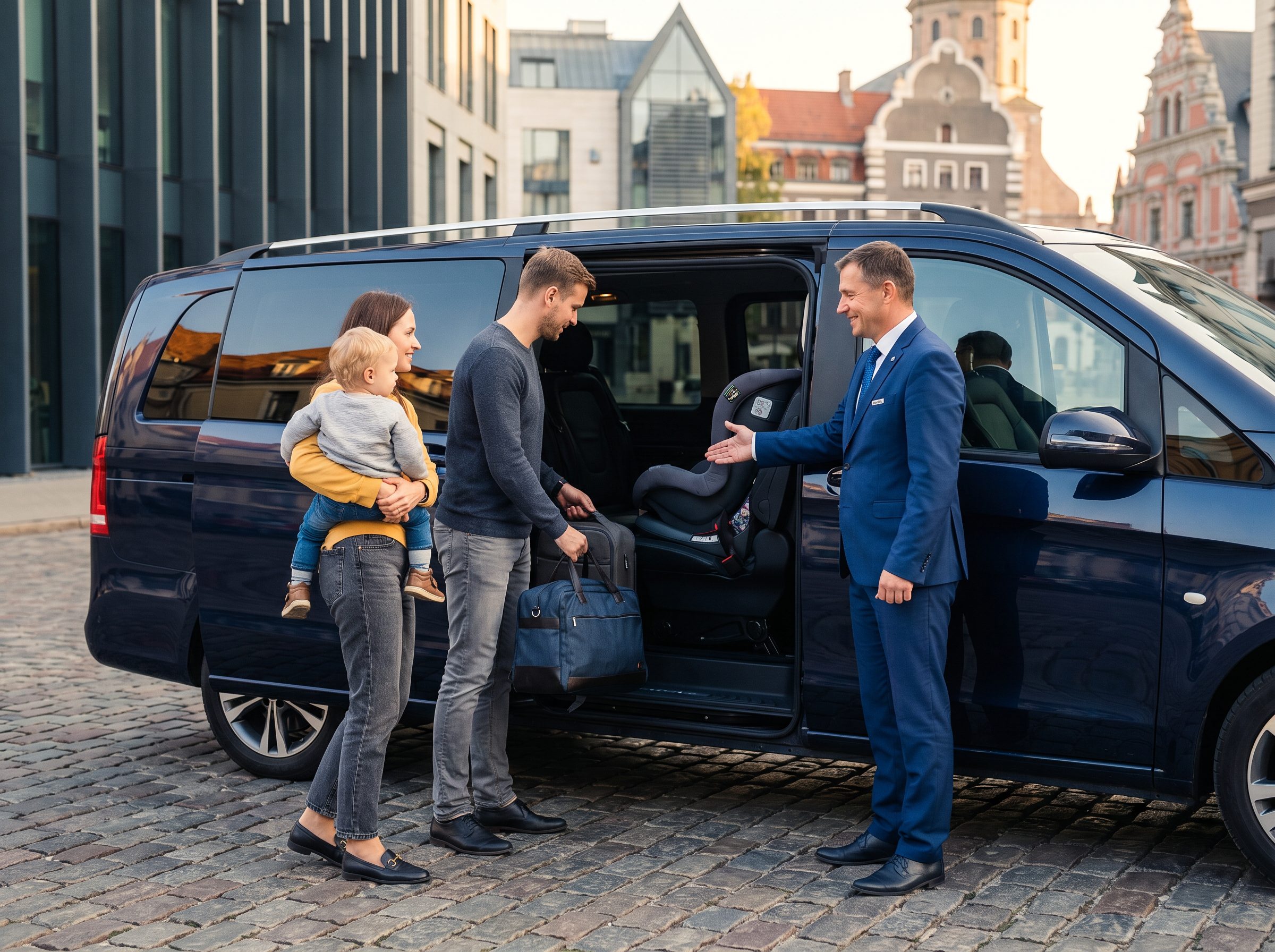 Family transfer with child seat